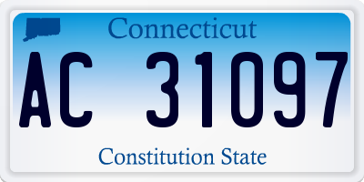CT license plate AC31097
