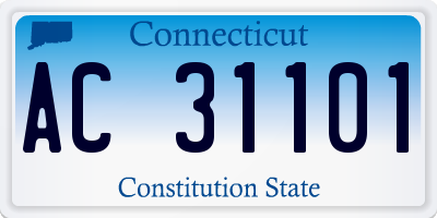 CT license plate AC31101