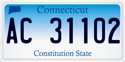 CT license plate AC31102