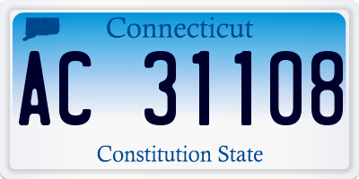 CT license plate AC31108