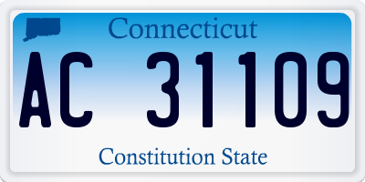 CT license plate AC31109