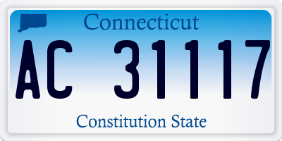 CT license plate AC31117