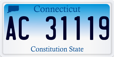 CT license plate AC31119