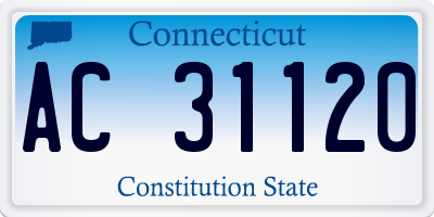 CT license plate AC31120