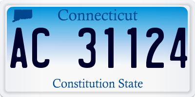 CT license plate AC31124