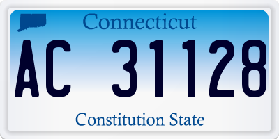 CT license plate AC31128