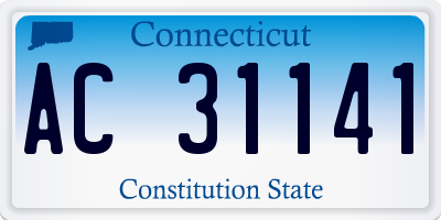 CT license plate AC31141