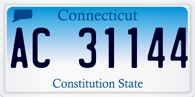 CT license plate AC31144