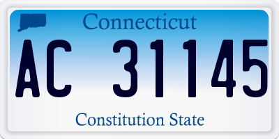 CT license plate AC31145