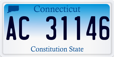 CT license plate AC31146