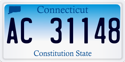 CT license plate AC31148