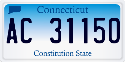 CT license plate AC31150