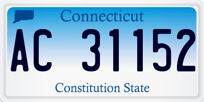 CT license plate AC31152