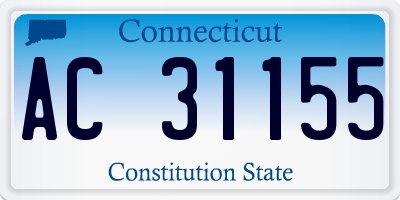 CT license plate AC31155