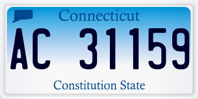 CT license plate AC31159