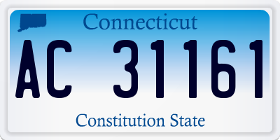 CT license plate AC31161