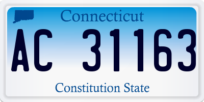 CT license plate AC31163