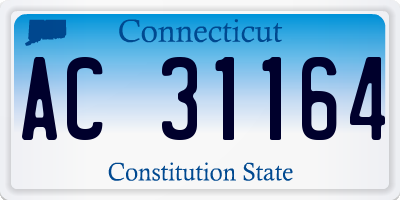 CT license plate AC31164