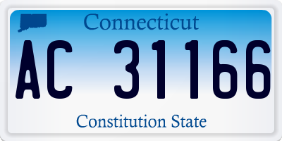 CT license plate AC31166