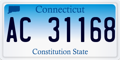 CT license plate AC31168