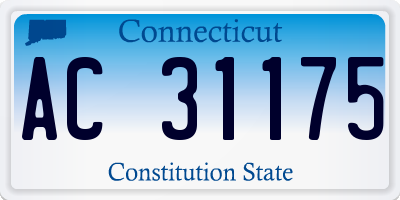 CT license plate AC31175