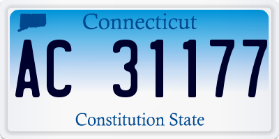 CT license plate AC31177