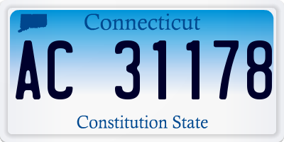 CT license plate AC31178