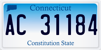 CT license plate AC31184