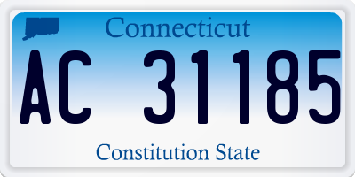 CT license plate AC31185