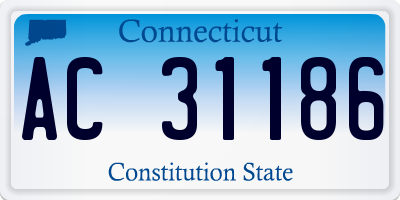 CT license plate AC31186
