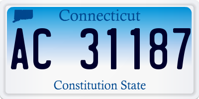CT license plate AC31187