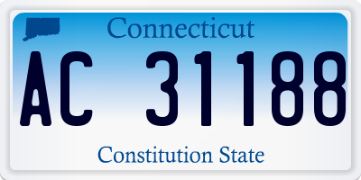 CT license plate AC31188