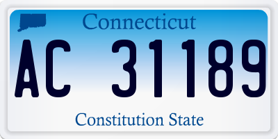 CT license plate AC31189