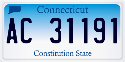 CT license plate AC31191