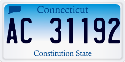 CT license plate AC31192