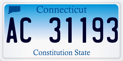 CT license plate AC31193