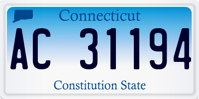 CT license plate AC31194