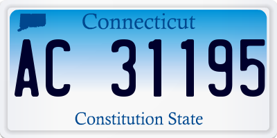 CT license plate AC31195