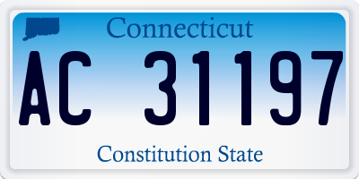 CT license plate AC31197