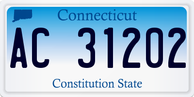 CT license plate AC31202