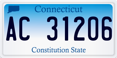 CT license plate AC31206