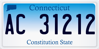 CT license plate AC31212