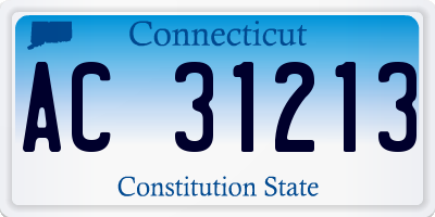CT license plate AC31213