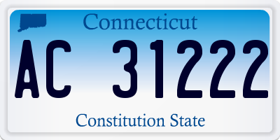 CT license plate AC31222