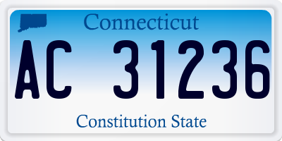 CT license plate AC31236