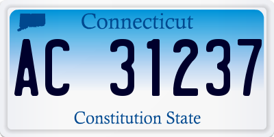 CT license plate AC31237
