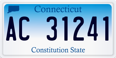 CT license plate AC31241