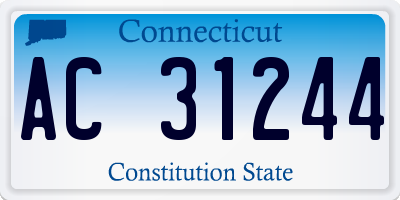 CT license plate AC31244