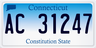 CT license plate AC31247
