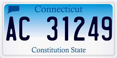 CT license plate AC31249